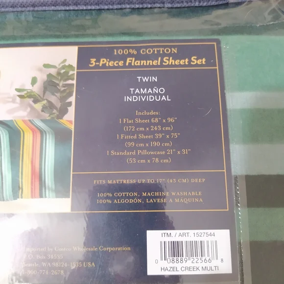 Pendleton twin sheets set, flannel. - Picture 5 of 8